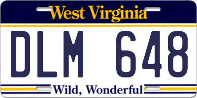 WV license plate DLM648