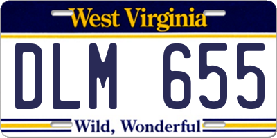 WV license plate DLM655