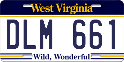 WV license plate DLM661