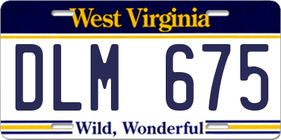 WV license plate DLM675