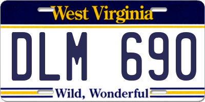WV license plate DLM690