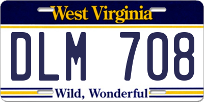 WV license plate DLM708