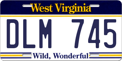 WV license plate DLM745