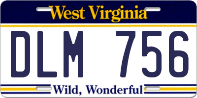 WV license plate DLM756