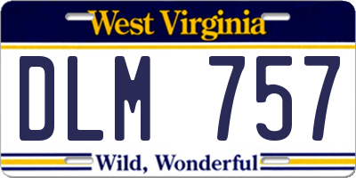 WV license plate DLM757