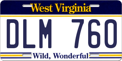 WV license plate DLM760