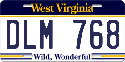 WV license plate DLM768