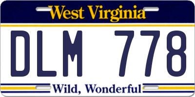 WV license plate DLM778