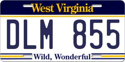 WV license plate DLM855