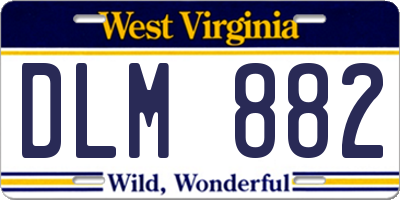 WV license plate DLM882
