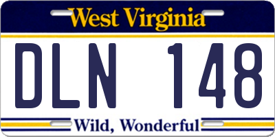 WV license plate DLN148