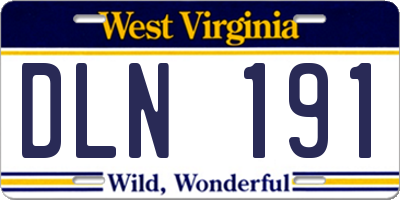 WV license plate DLN191