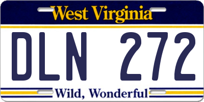 WV license plate DLN272