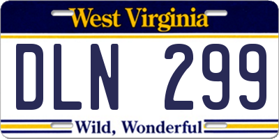 WV license plate DLN299