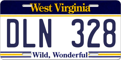 WV license plate DLN328