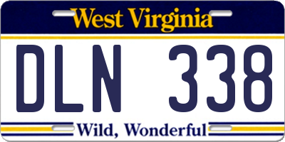 WV license plate DLN338