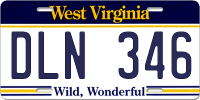 WV license plate DLN346
