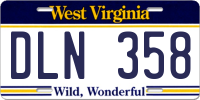 WV license plate DLN358