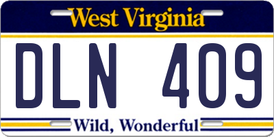 WV license plate DLN409