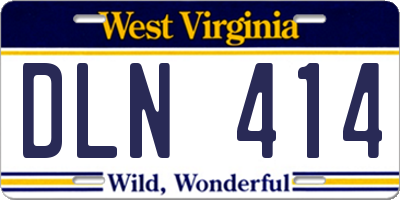 WV license plate DLN414