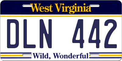 WV license plate DLN442