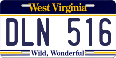 WV license plate DLN516