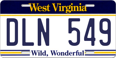 WV license plate DLN549