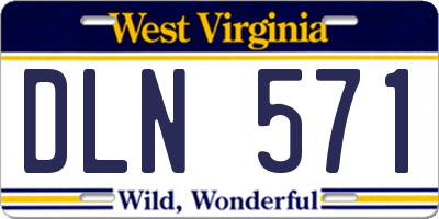 WV license plate DLN571