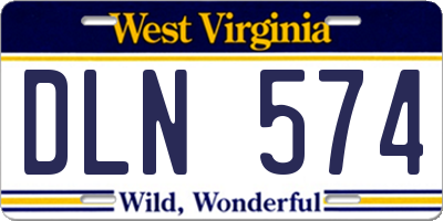 WV license plate DLN574
