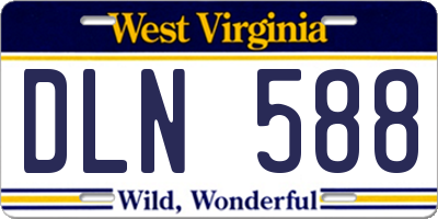 WV license plate DLN588