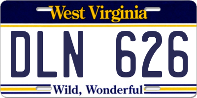 WV license plate DLN626