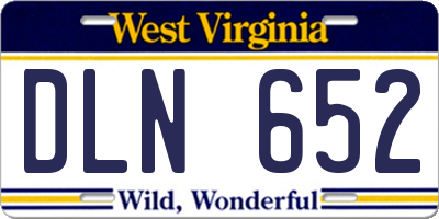 WV license plate DLN652