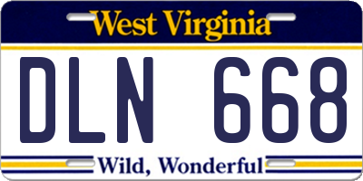 WV license plate DLN668
