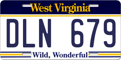 WV license plate DLN679