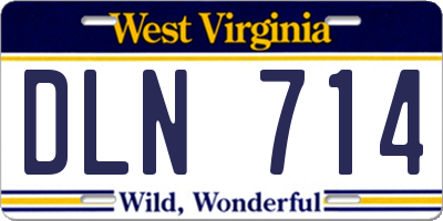 WV license plate DLN714