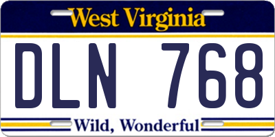 WV license plate DLN768