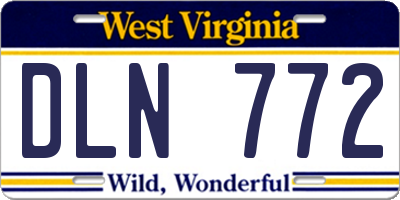 WV license plate DLN772