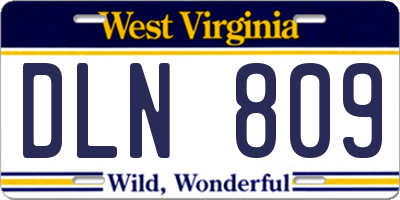 WV license plate DLN809