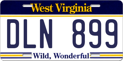 WV license plate DLN899