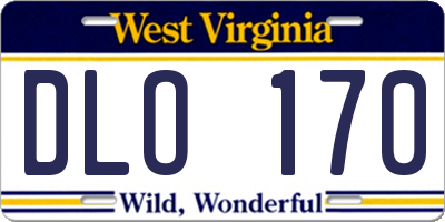 WV license plate DLO170