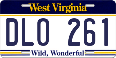 WV license plate DLO261