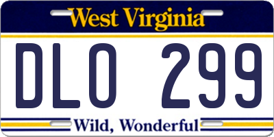 WV license plate DLO299