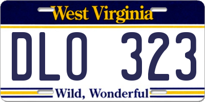 WV license plate DLO323