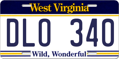 WV license plate DLO340