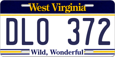 WV license plate DLO372