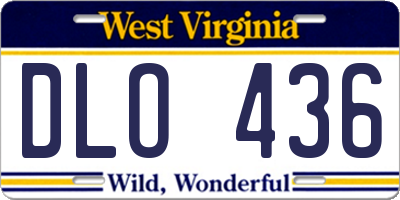 WV license plate DLO436