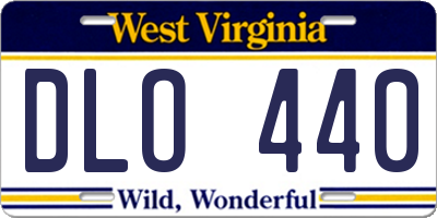WV license plate DLO440