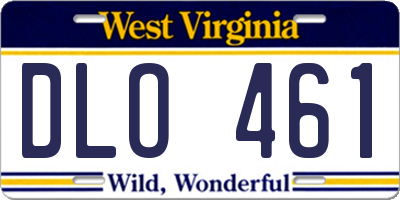 WV license plate DLO461