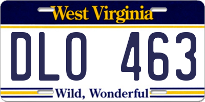 WV license plate DLO463