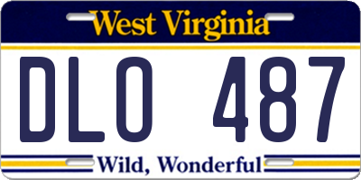 WV license plate DLO487
